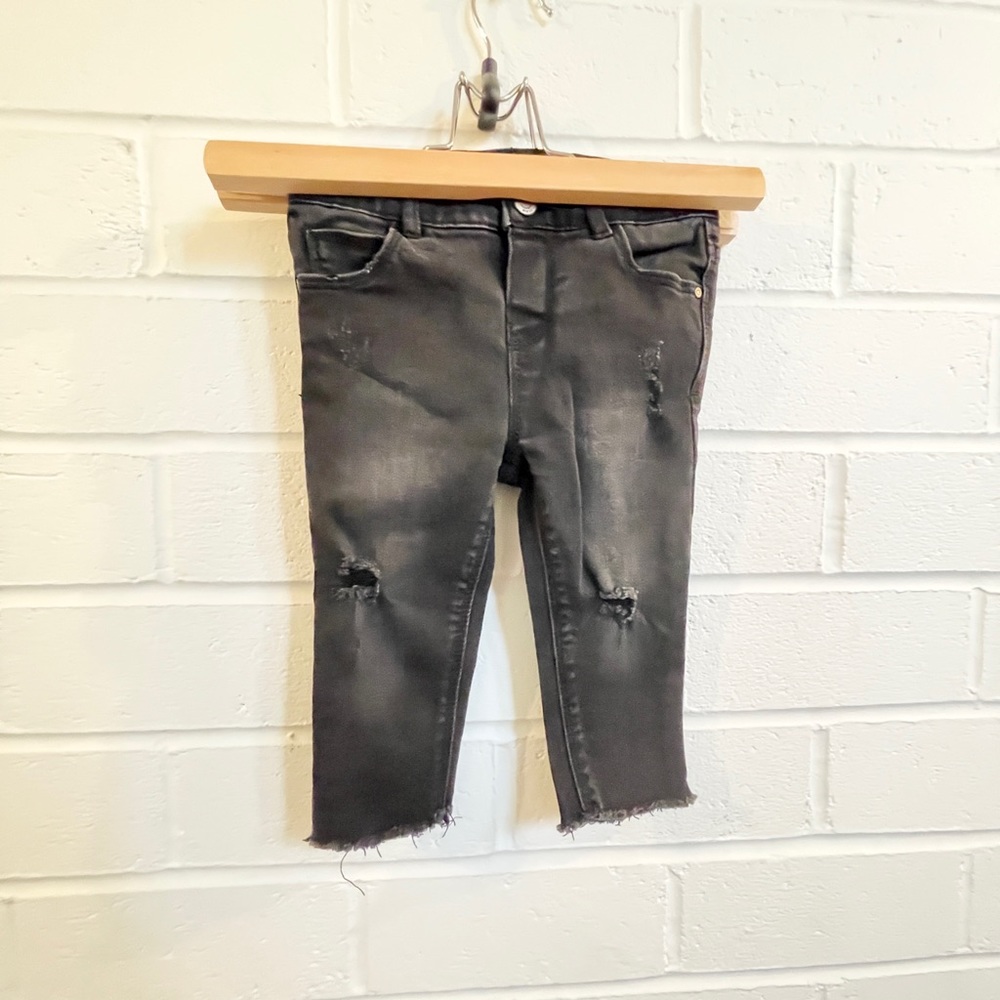 Zara baby skinny jeans with rips - 9-12mo